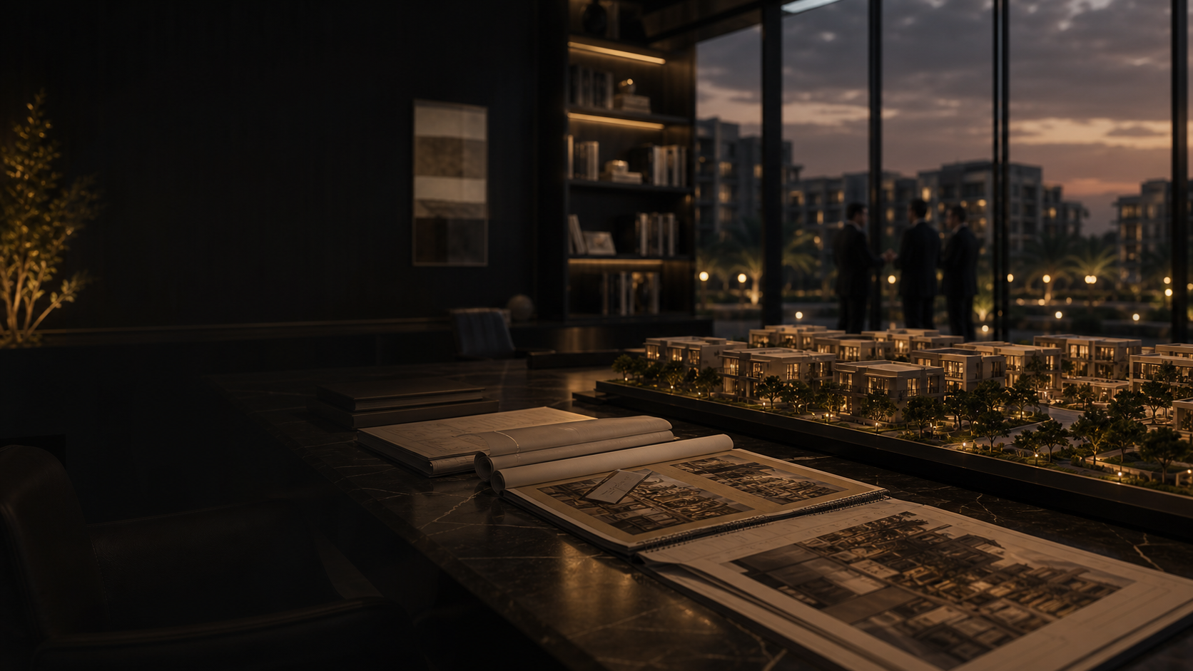 Premium real estate strategy room representing Oud Properties associated companies